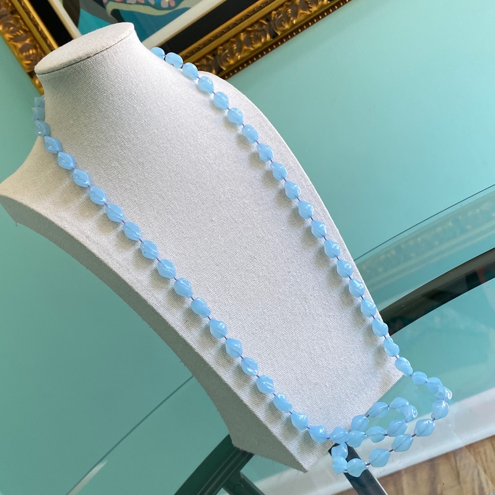 Sarah Coventry Blue Beaded Vintage Necklace